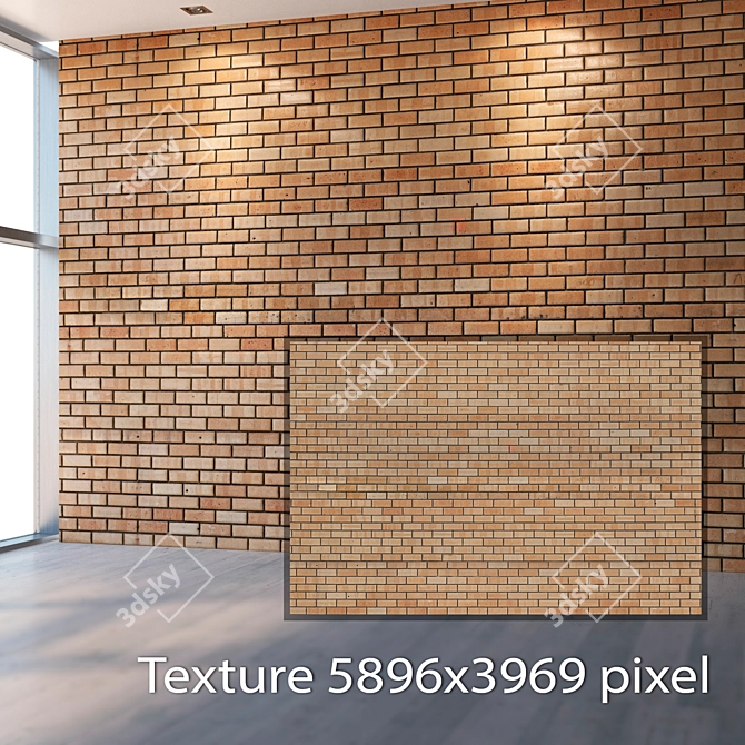 Seamless 4K Brick Texture Set 3D model image 2