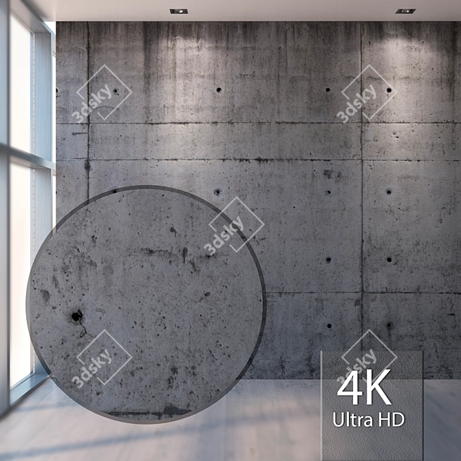 Seamless Concrete Texture 3D model image 1