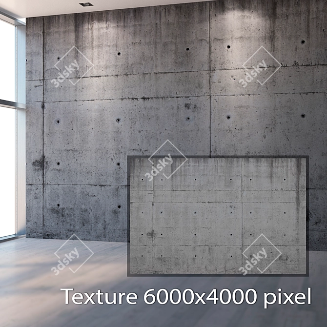 Seamless Concrete Texture 3D model image 2