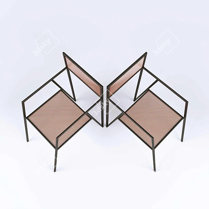 Metal Mesh Chair 3D model image 1