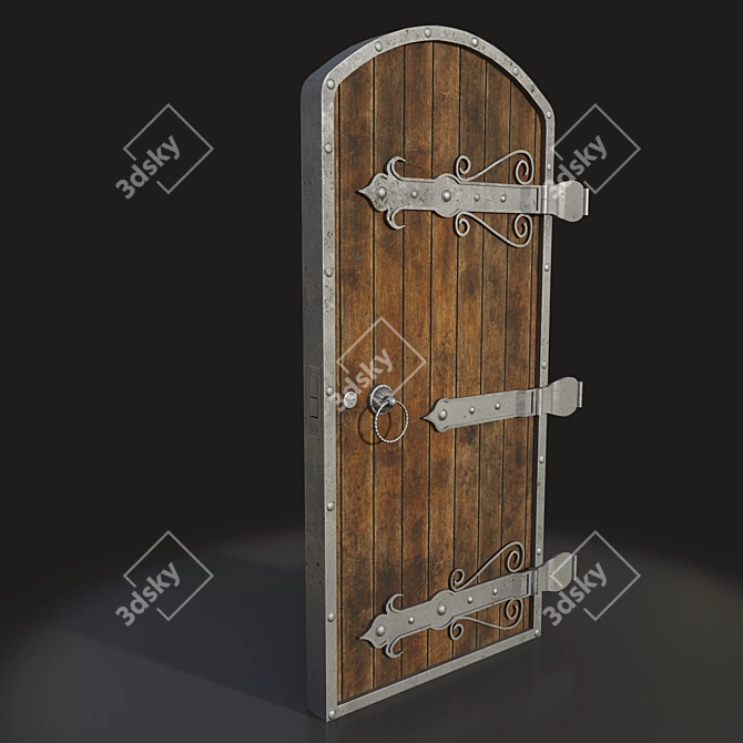 Gothic Arch Door 3D model image 1