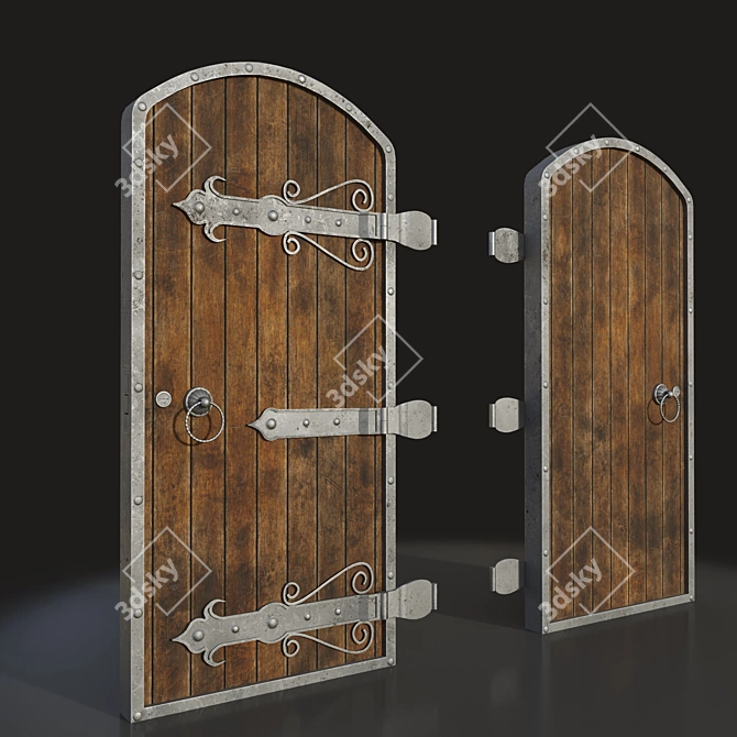 Gothic Arch Door 3D model image 2