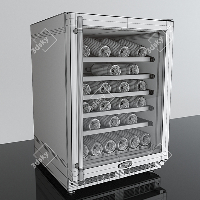 Marvel 61WCM: Undercounter 45-Bottle Wine Cooler 3D model image 3