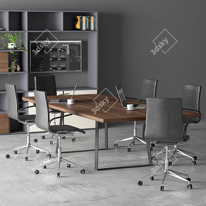 Modern Office Furniture Set 3D model image 3