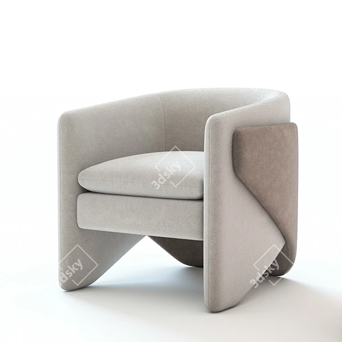 West Elm Thea Chair: High-quality 3D Model 3D model image 3