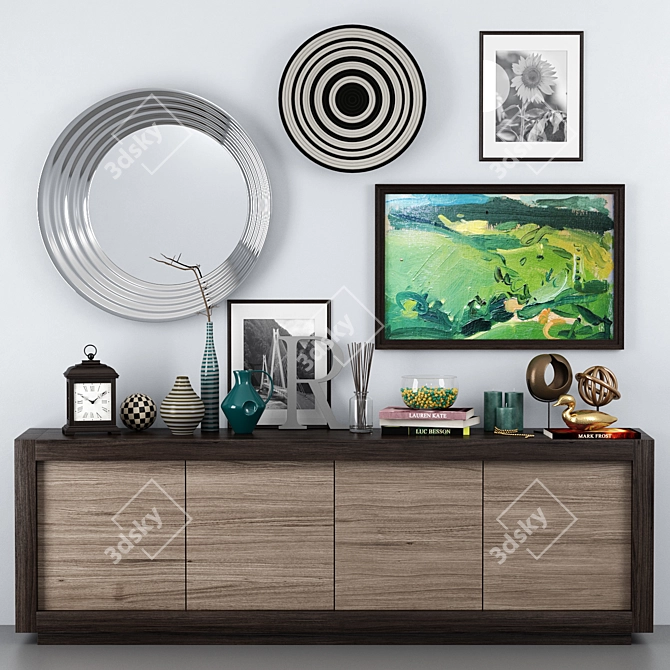 Contemporary Picasso Sideboard - Riflessi 3D model image 1
