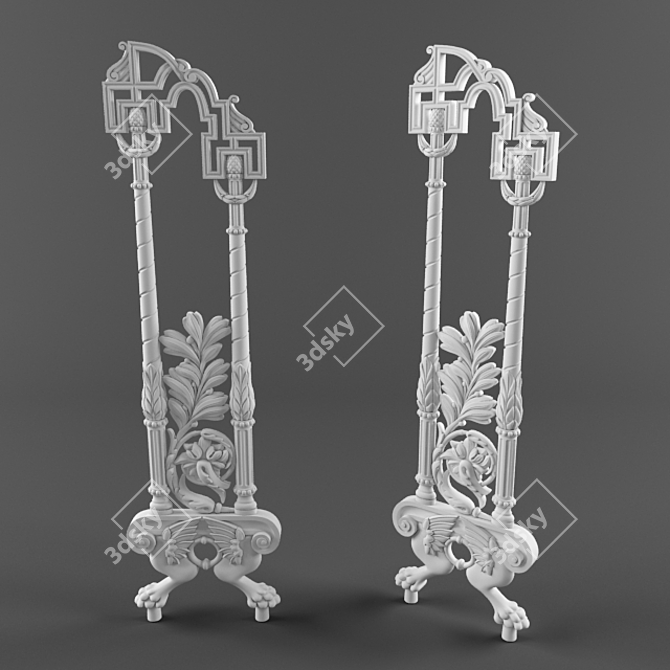 Elegant Baluster: B-4 3D model image 1