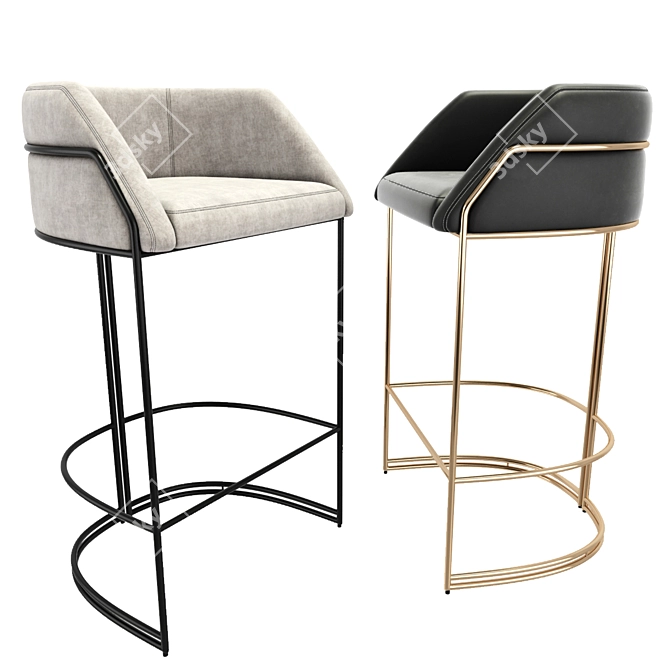 Timeless Elegance: Deja Vu Bar Stool 3D model image 1