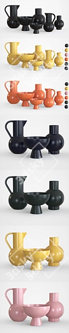 Strom Ceramics: Danish Design Elegance 3D model image 2