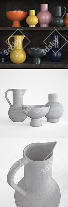 Strom Ceramics: Danish Design Elegance 3D model image 3