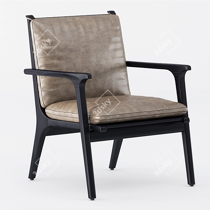 Stellar Works REN Lounge Chair 3D model image 1