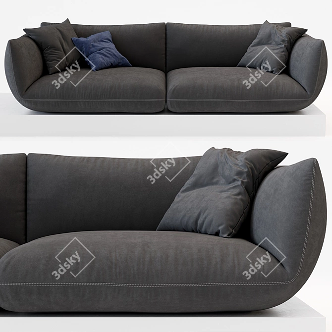 JALIS Sectional Fabric Sofa 3D model image 1