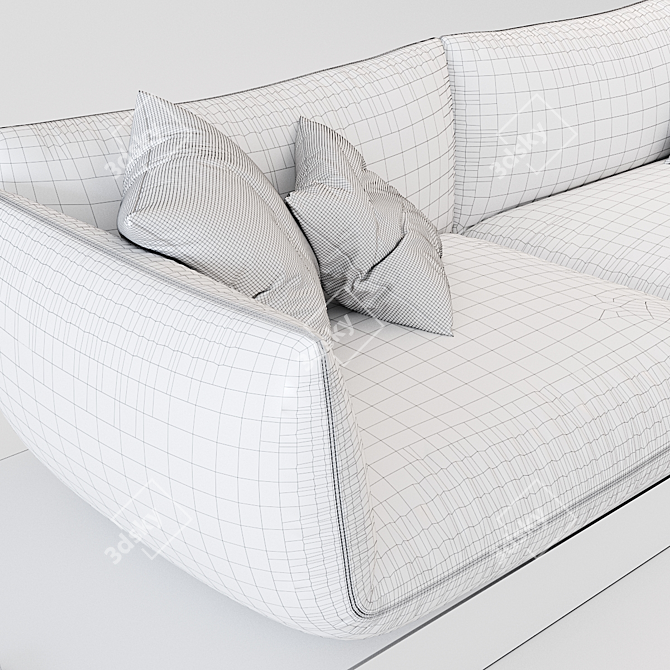 JALIS Sectional Fabric Sofa 3D model image 3