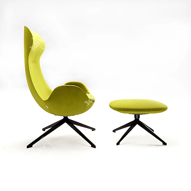 Elegant Office Chair: Halia 3D model image 2