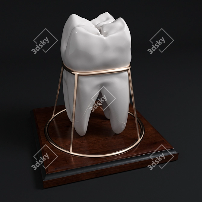 Dental Keepsake: Handcrafted Tooth Souvenir 3D model image 1