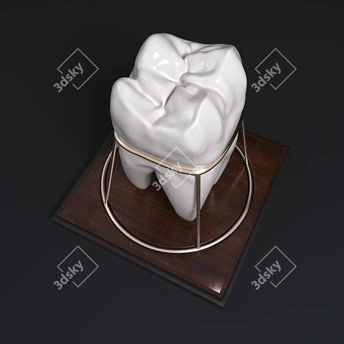 Dental Keepsake: Handcrafted Tooth Souvenir 3D model image 2