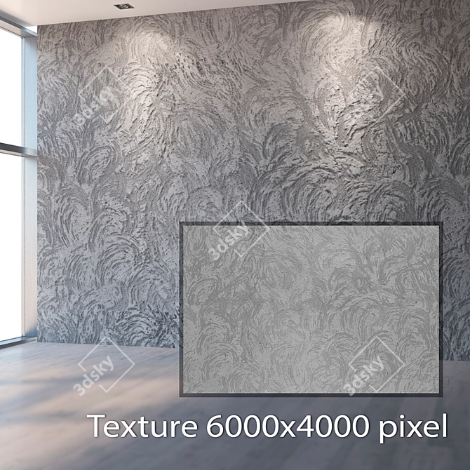 Seamless 4K Plaster Texture Kit 3D model image 2