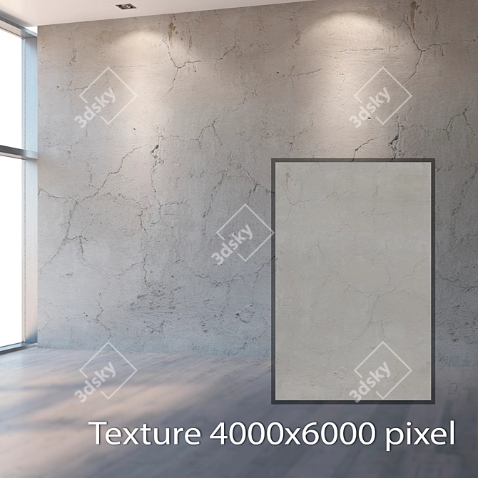 Seamless Plaster Texture in 4K 3D model image 2