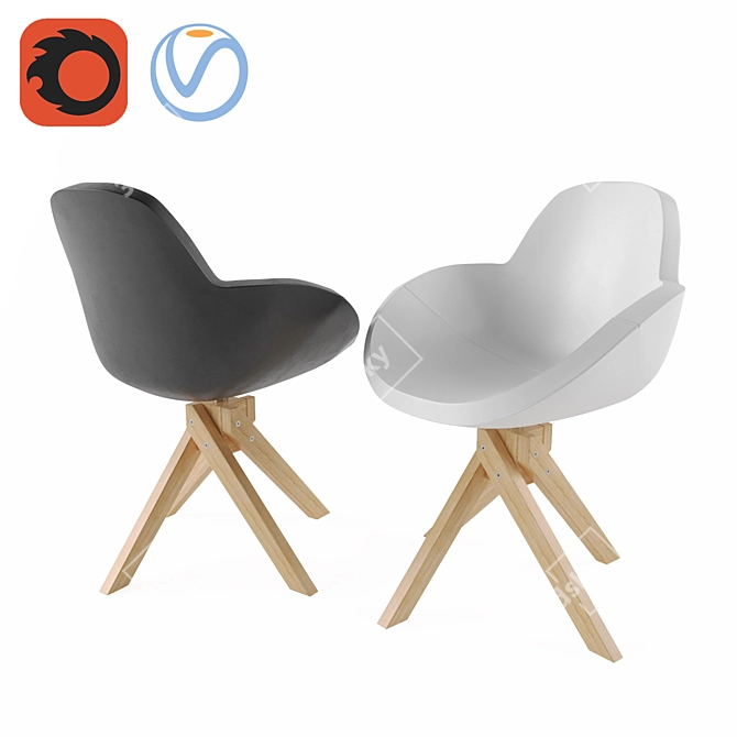 Elegant Darling Chair 3D model image 1