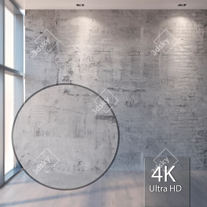 Seamless 4K Plaster Texture 3D model image 2