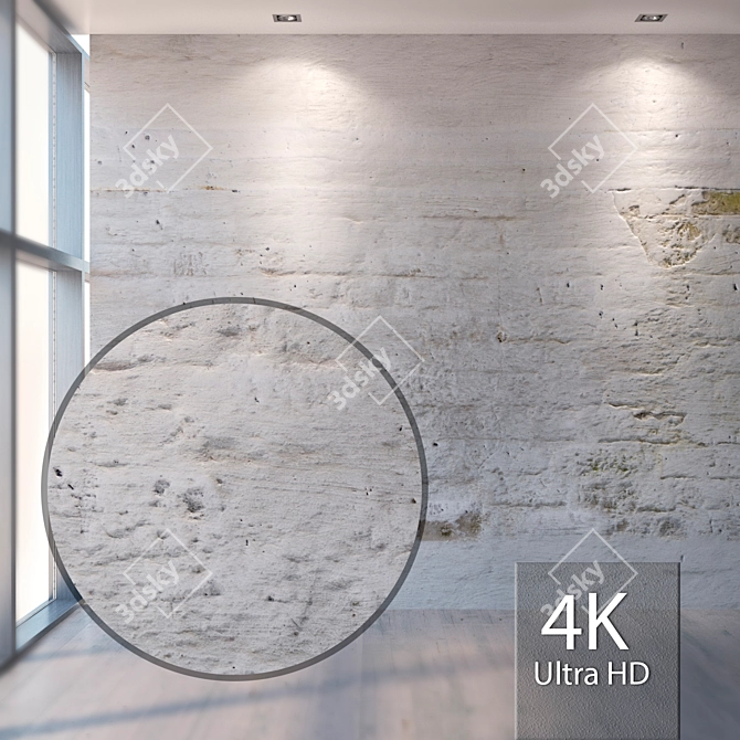 Seamless 4K Plaster Texture 3D model image 1