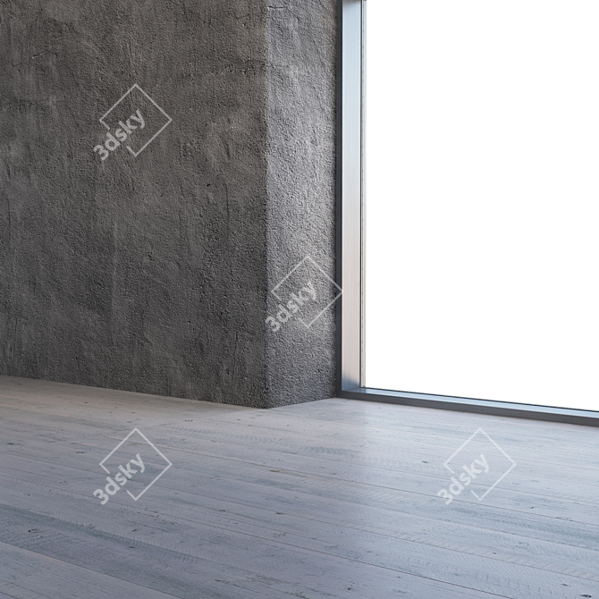 Seamless 4K Plaster Texture Set 3D model image 3