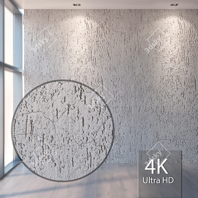 Seamless Plaster Texture - 4K Resolution 3D model image 1