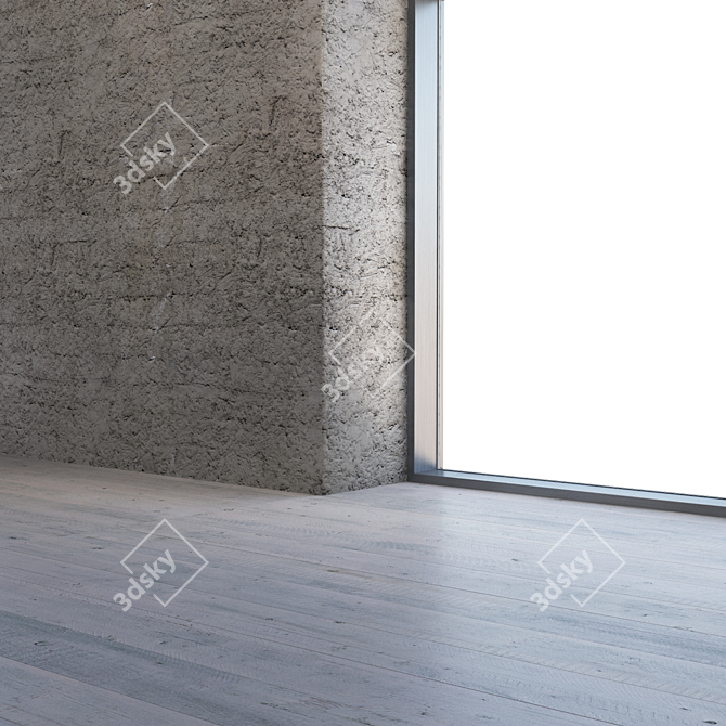 Seamless 4K Rough Plaster Texture 3D model image 3