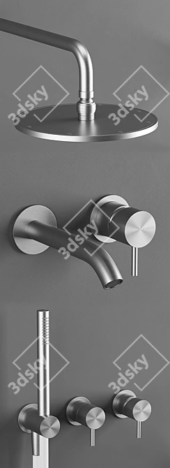 Zazzeri Z316 Part 1: Complete Shower Set 3D model image 2