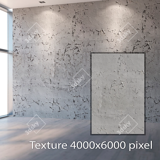 Seamless Plaster Texture Kit 3D model image 2