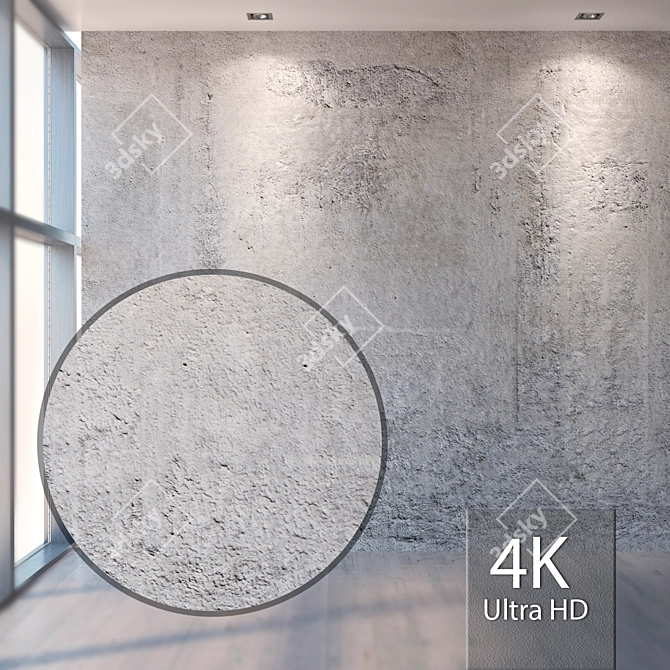 Seamless 4K Plaster Texture 3D model image 1