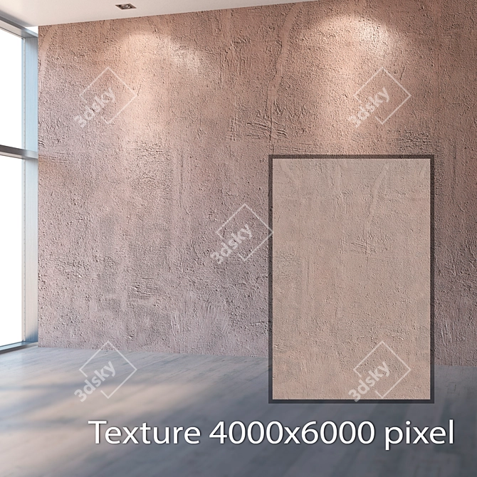 Seamless Plaster Texture in 4K 3D model image 2