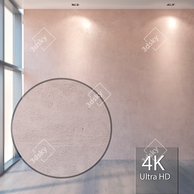 Seamless 4K Plaster Texture 3D model image 1