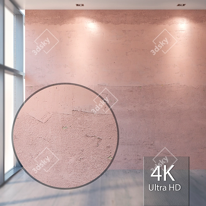 Seamless 4K Stucco Texture 3D model image 1