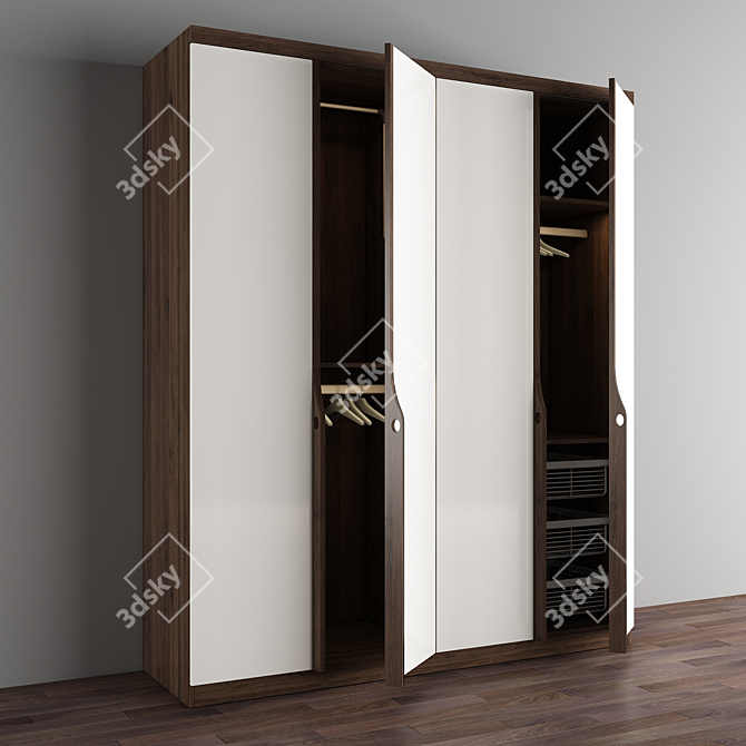 Versatile Wardrobe Design 3D model image 1