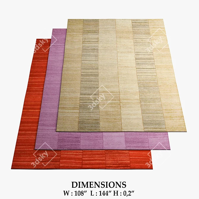 Spice 1 Rugs in Various Shades 3D model image 1