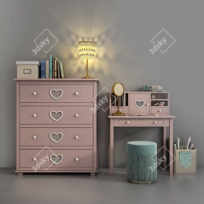 Adelina Children's Furniture: Stylish and Functional 3D model image 1