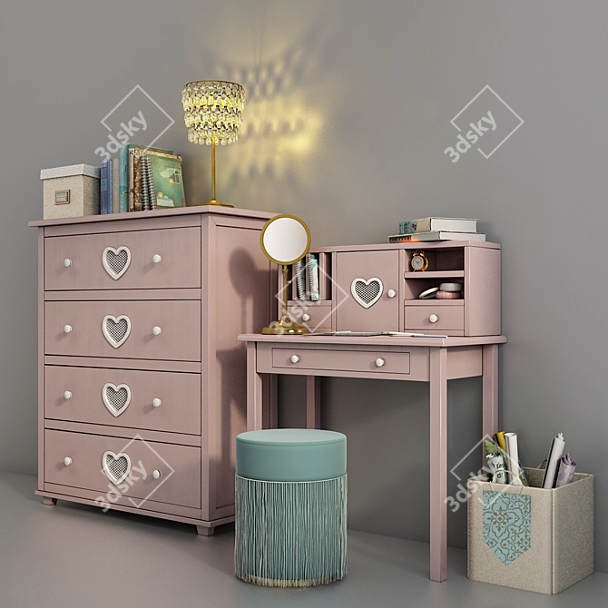 Adelina Children's Furniture: Stylish and Functional 3D model image 2