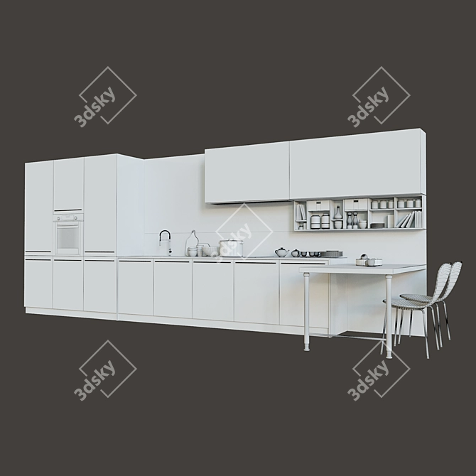 Italian Elegance: YOTA Armony Cucine 3D model image 3