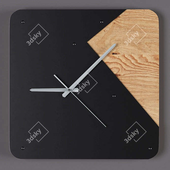 Arkeven Wood-Metal Wall Clock 3D model image 1