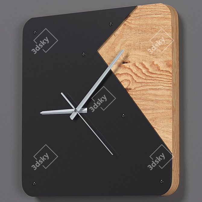Arkeven Wood-Metal Wall Clock 3D model image 2