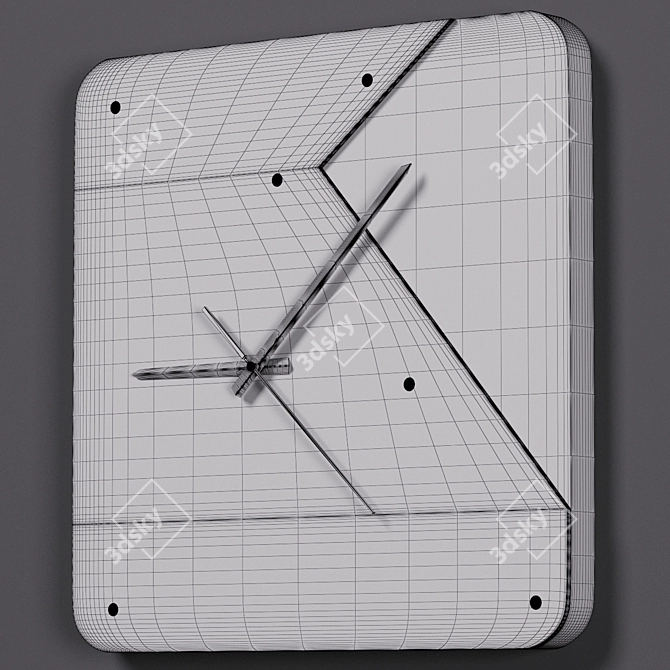 Arkeven Wood-Metal Wall Clock 3D model image 3