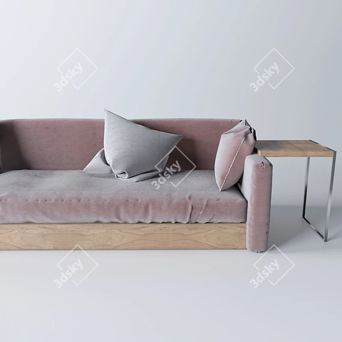 Comfy Leather Sofa 3D model image 3