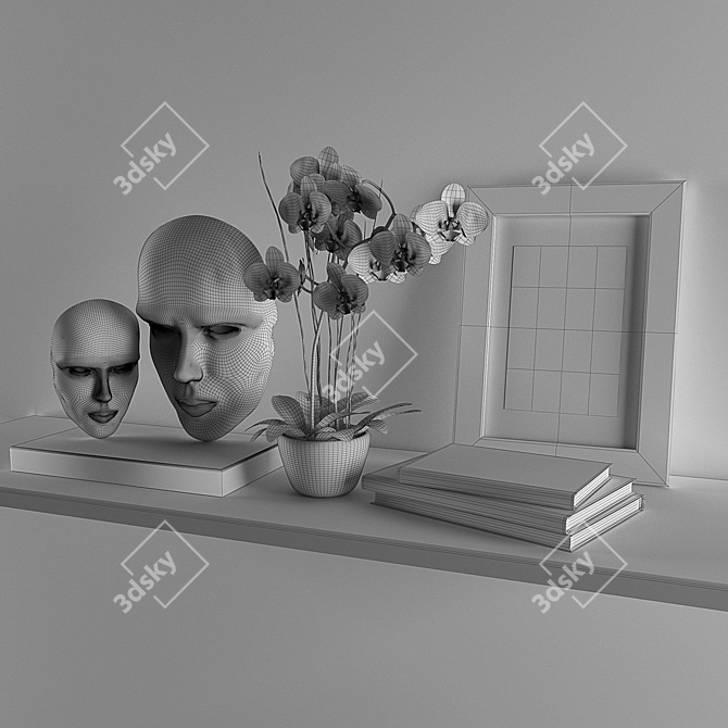 3D Modeling Decoration Set 3D model image 3