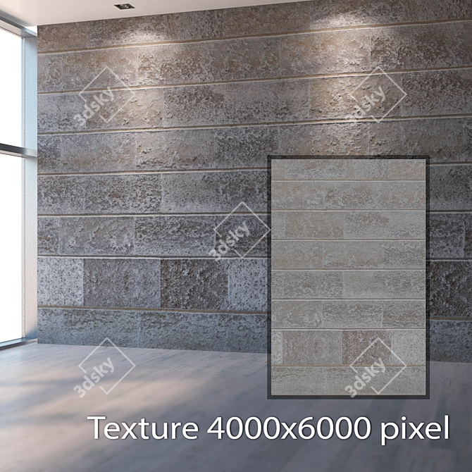 Seamless Stone Texture Set 3D model image 2