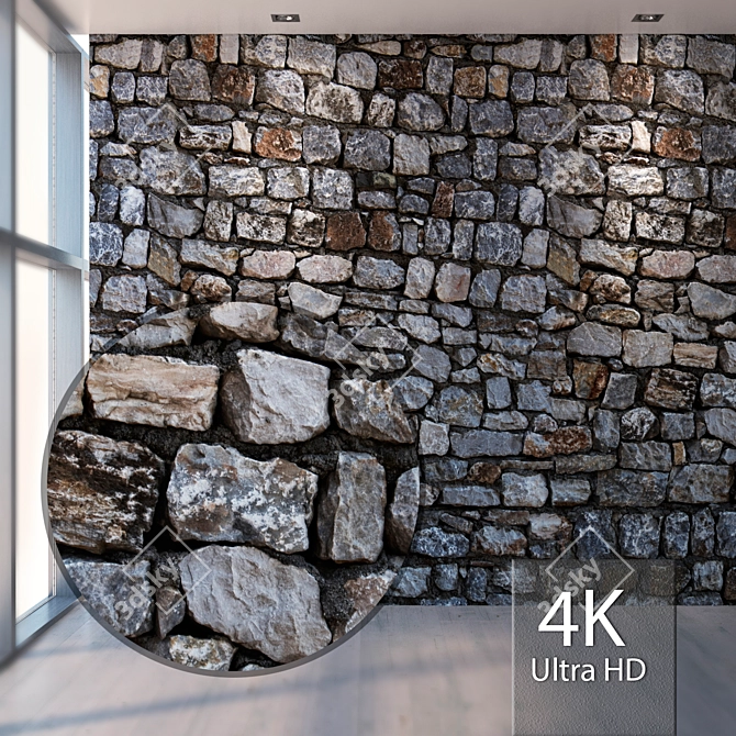 Seamless Stone Texture in 4K 3D model image 3