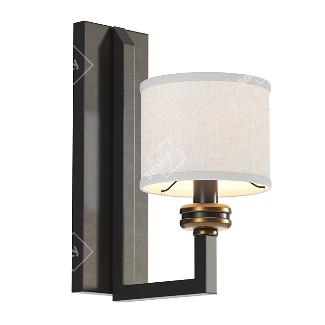 Elegant Newport Sconce 3D model image 1