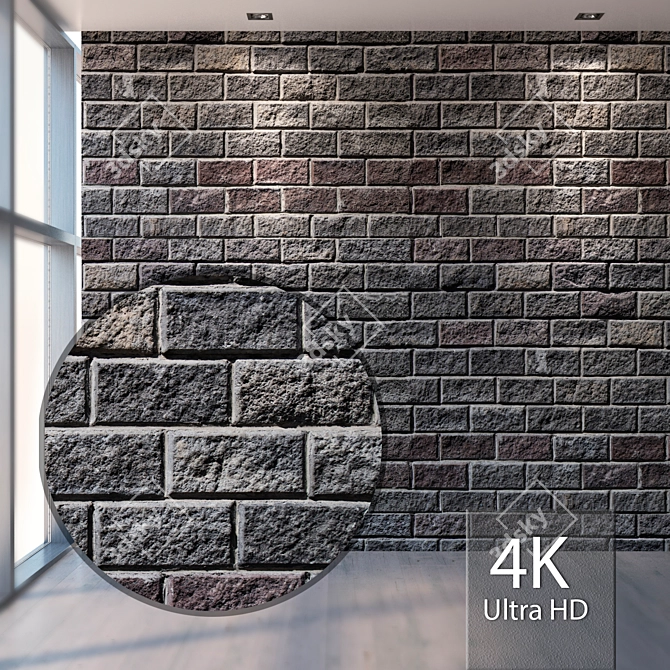 Seamless Stone Texture in 4K 3D model image 1