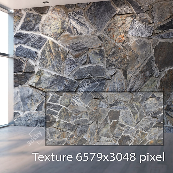 Seamless Natural Stone Texture 3D model image 2