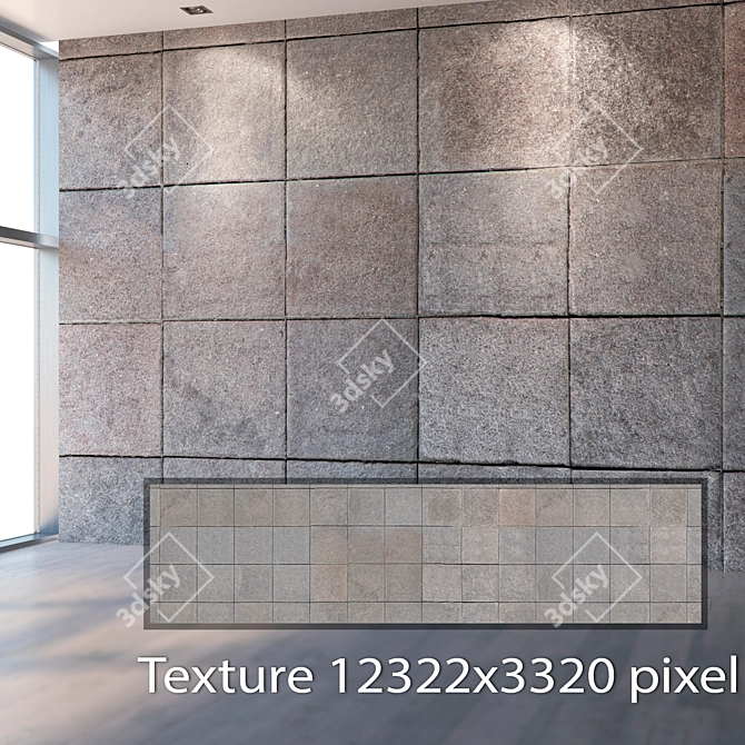 Seamless 4K Stone Texture 3D model image 2